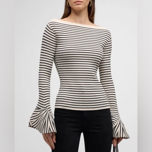 A.L.C. Aster Striped Long Sleeve Top NWT - Picture 11 of 13